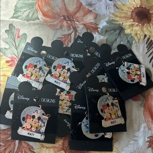 Disney Black and Gold Mickey Mouse Pin. Set of 10